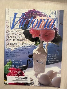 Victoria Magazine March 1997 Floral Cover with Pink Roses 90s